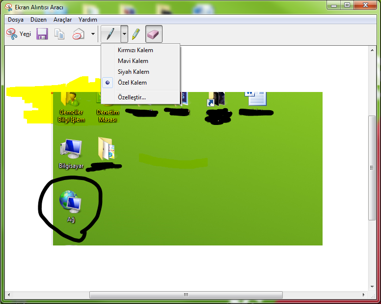 ekran görüntüsü almak windows 10