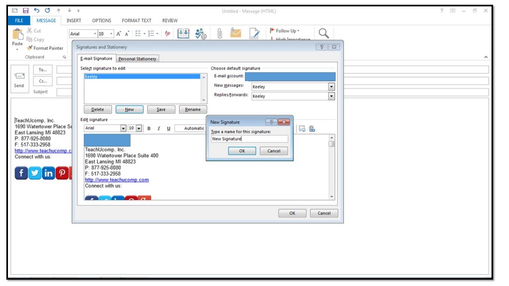 outlook 2010 html imza ekleme