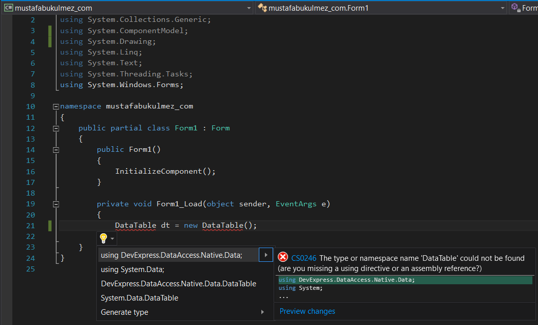 c# namespace nedir