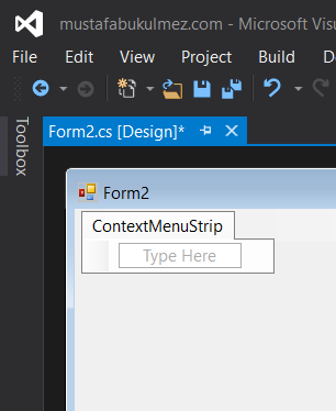 ContextMenuStrip Kısayol