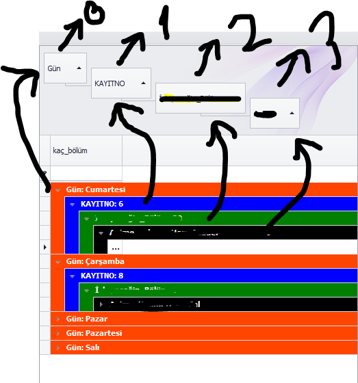 C# devexpress gridview group level coloring