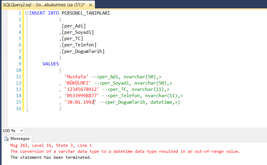 sql insert into