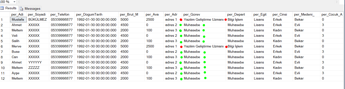 sql where komutu ve OR