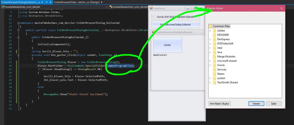 c# folderbrowserdialog1.rootfolder