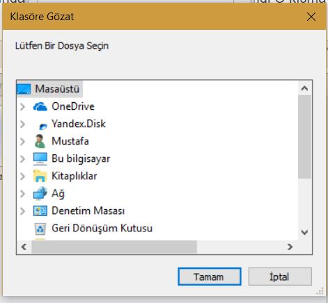 c# folderbrowserdialog kullanımı 