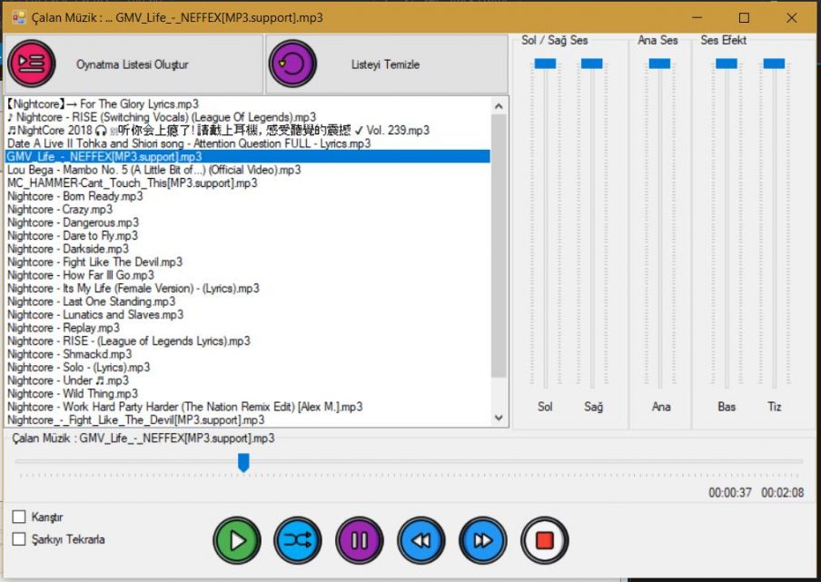 C# MP3 Çalar Uygulaması - mciSendString