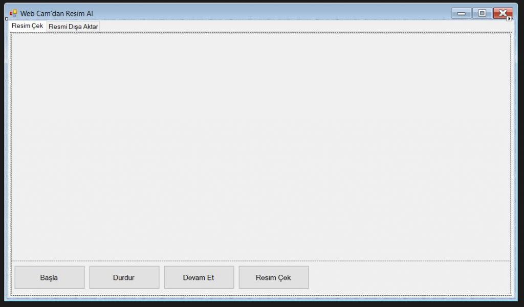 C# Web Cam İle Fotoğraf Çekme 1