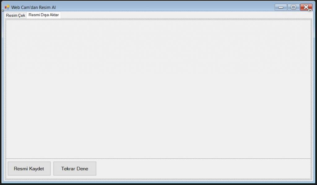 C# Web Cam İle Fotoğraf Çekme 2