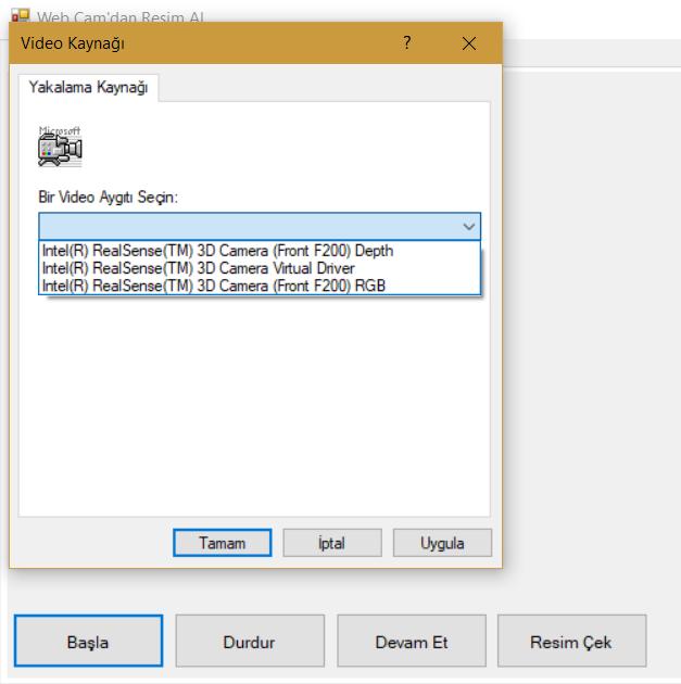C# Web Cam İle Fotoğraf Çekme 3