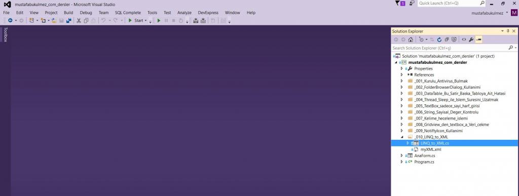 VS 2015 purple color theme