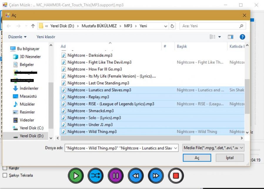 c# mp3 calar mcisendstring