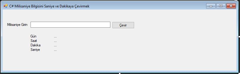 C# Milisaniye Convert - Saniye ve Dakikaya Çevirmek