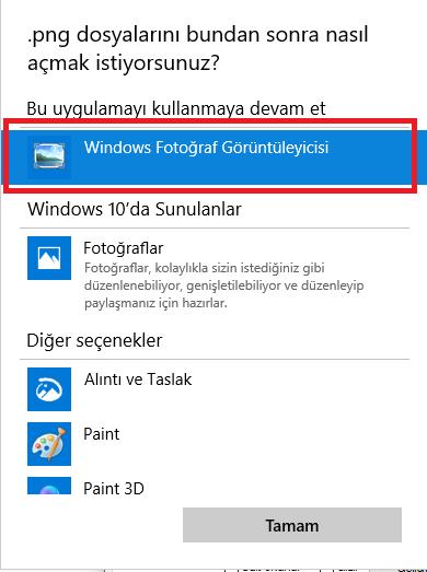 Windows 10'da Fotoğraf Görüntüleyicisini Açmak
