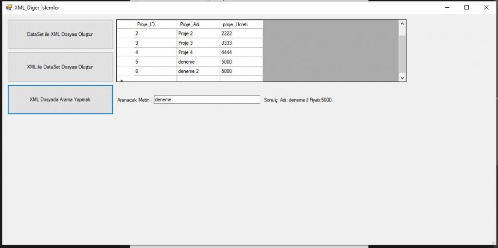 C# XML Dosyasında Nasıl Arama Yapılır