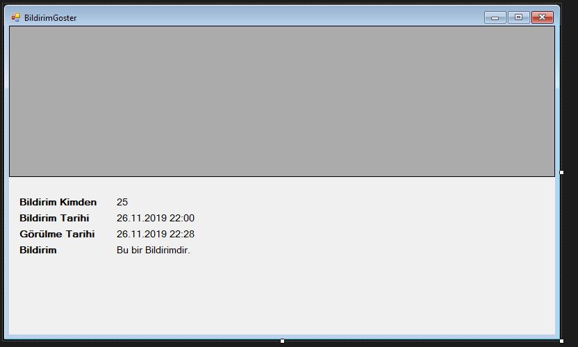 C# Bildirim Sistemi ekran görüntüsü