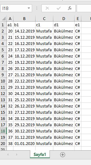 C# Çoklu Excel Dosyası Okuma