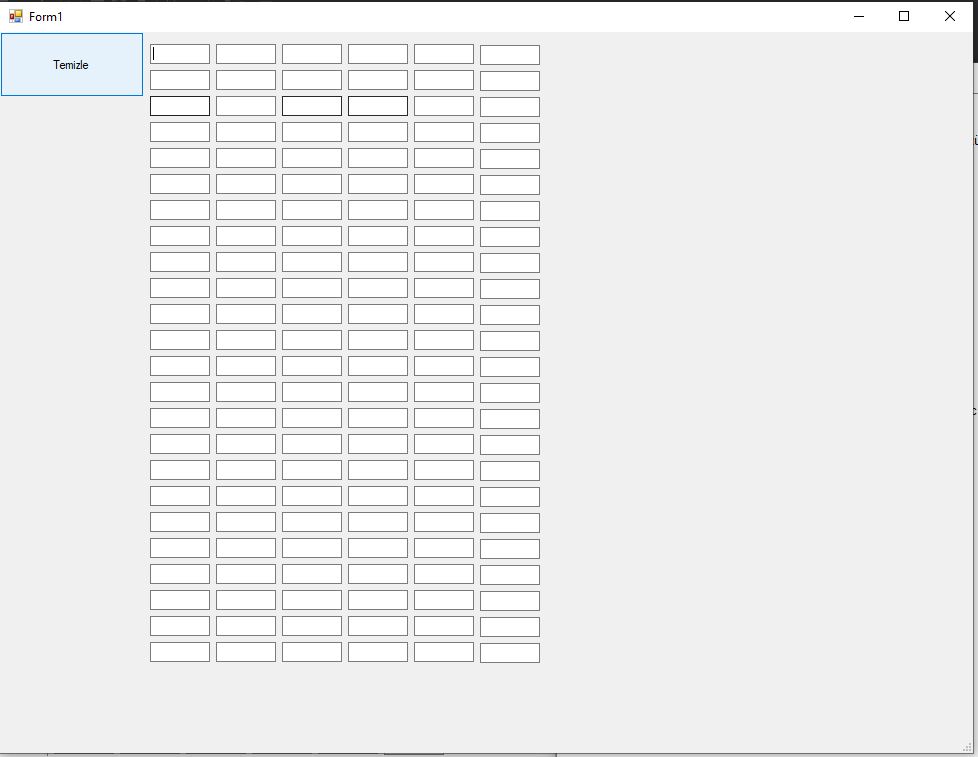 C# Formdaki Tüm TextBox Nesnelerini Temizlemek