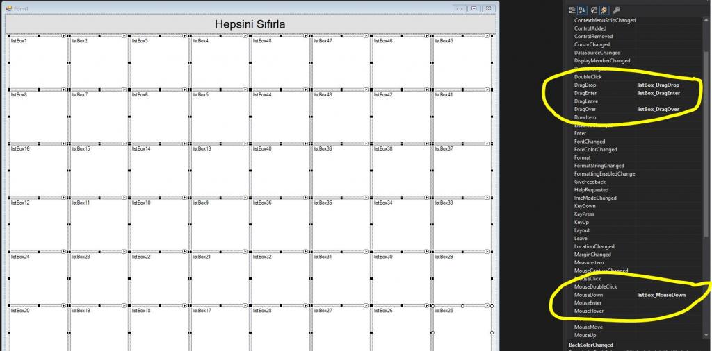 C# Listboxlar Arası Drag Drop 2 
