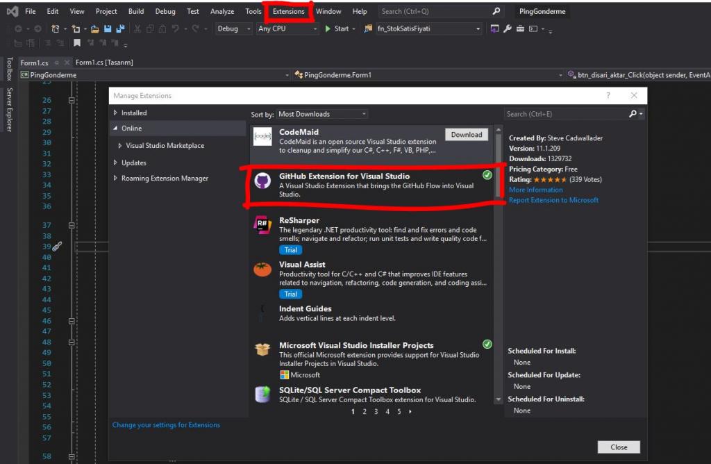 GitHub Proje Yükleme Nasıl Yapılır - VS 2019
