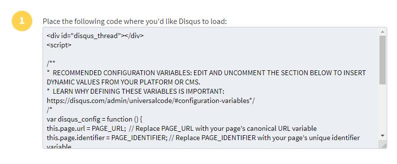 get disqus comment scipt