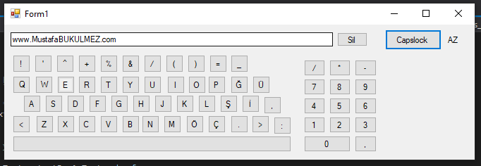 C# Sanal Klayve Yapımı