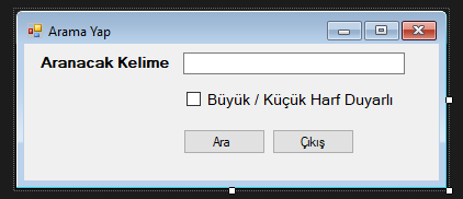 C# RichTextBox İçinde Arama