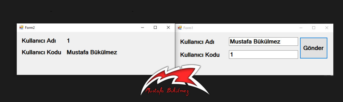 C# Formlar Arası Veri Aktarımı (3)