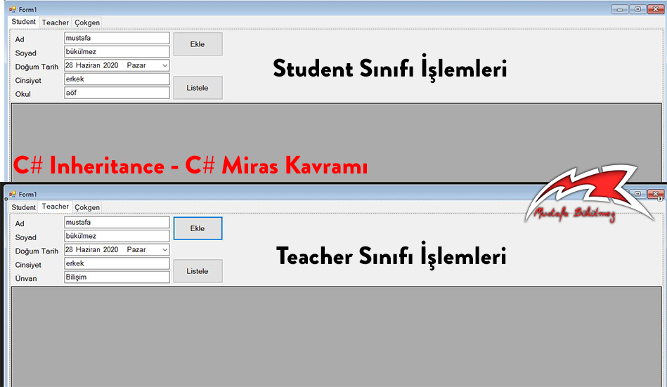 C# Inheritance - C# Miras Kavramı