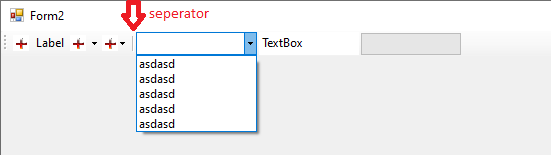 C# ToolStrip Kullanımı ToolStripSeperator ToolStripComboBox