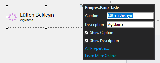 C# DevExpress ProgressPanel