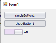 C# DevExpress SimpleButton, CheckButton ve ToggleSwitch 
