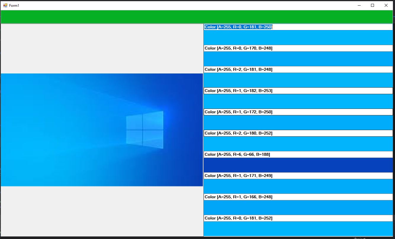 C# Resmin Renk Yoğunluklarını Bulma 2