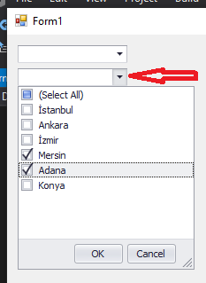 devexpress checkedcomboboxedit