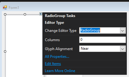 devexpress radiogroup