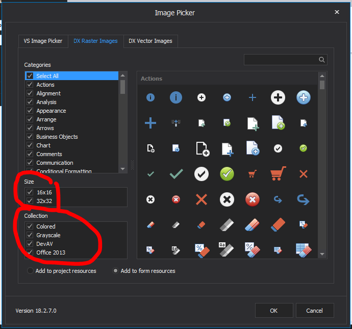 devexpress ribbonmenu image options 2