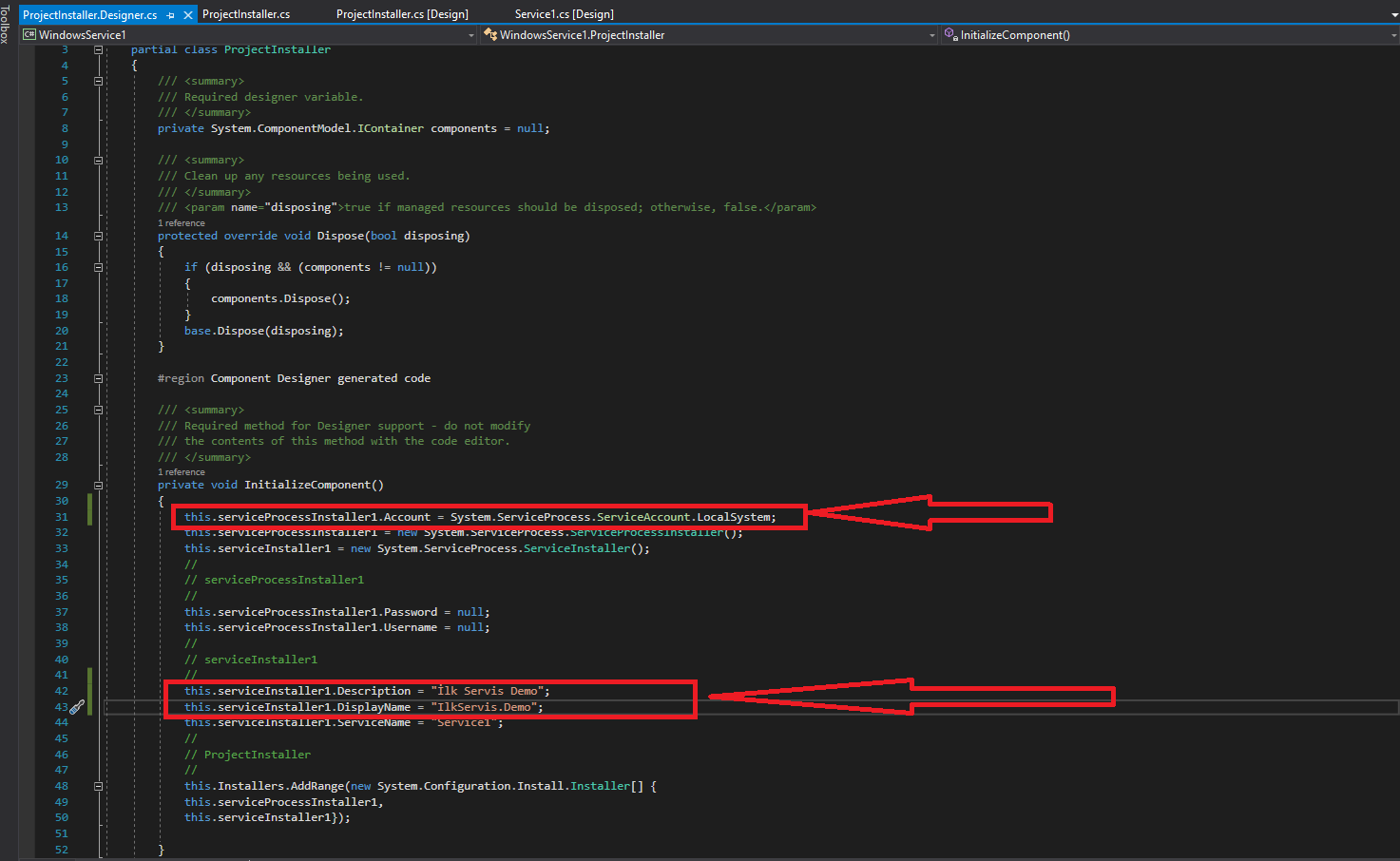 C# Windows Servis Hazırlama 2