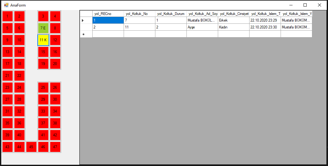C# Otobüs Bilet Satış Uygulaması - Basit Düzey