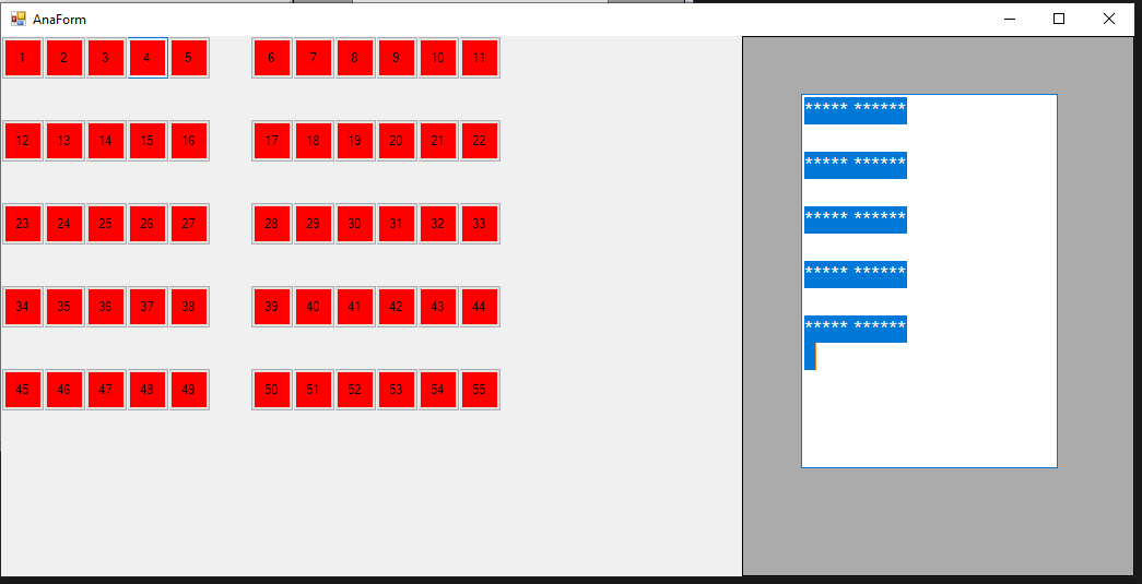 C# dinamik sinema düzeni