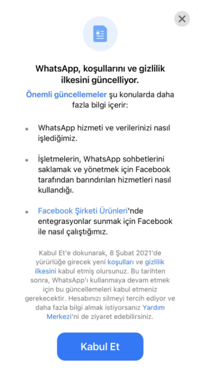 WhatsApp Sorunsalı
