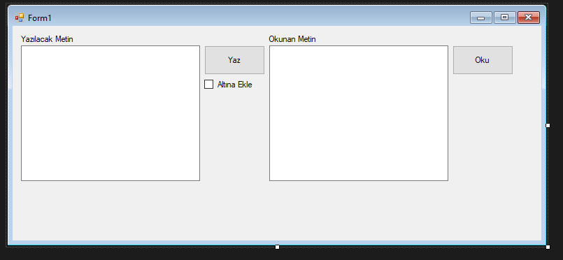 C# Dosya Oluşturma Okuma ve Yazma İşlemleri