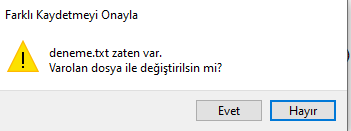 C# Dosya Oluşturma yazma 2