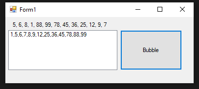 Bubble sort - kabarcık sıralama C#