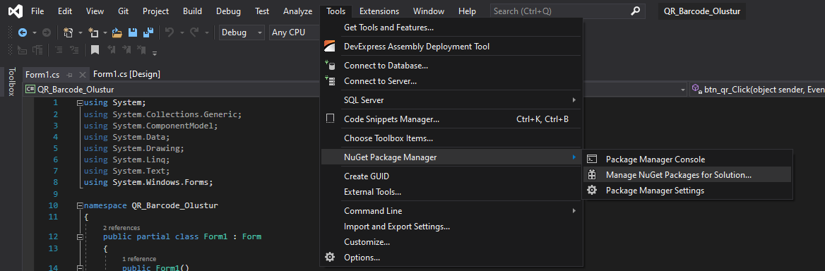 C# QR Code ve Barcode 