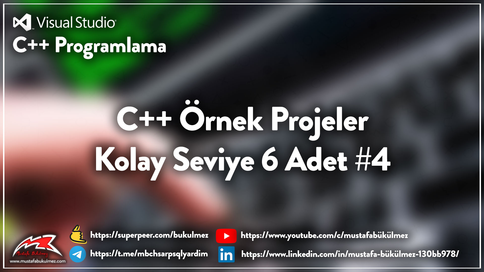C++ Örnek Projeler – Kolay Seviye 6 Adet #4