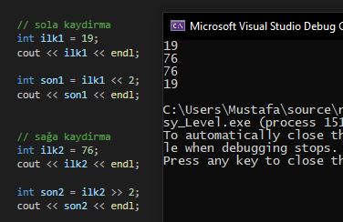 C++ Bitwise Operatörler