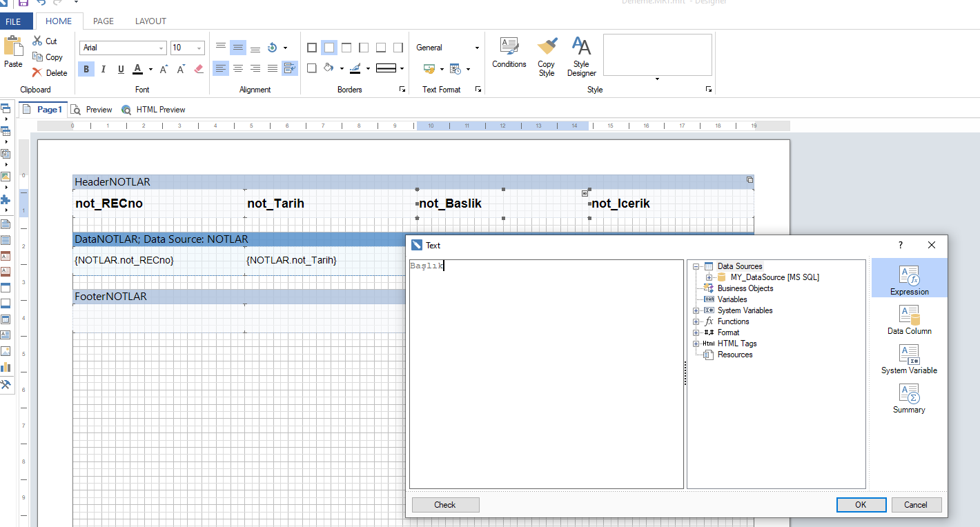 Stimulsoft Report Tasarım Yapmak