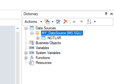 Stimulsoft Report Veri Tablosu Eklemek