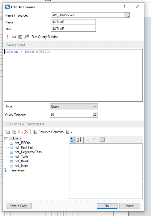 Stimulsoft Report Veri Tablosu Eklemek 2