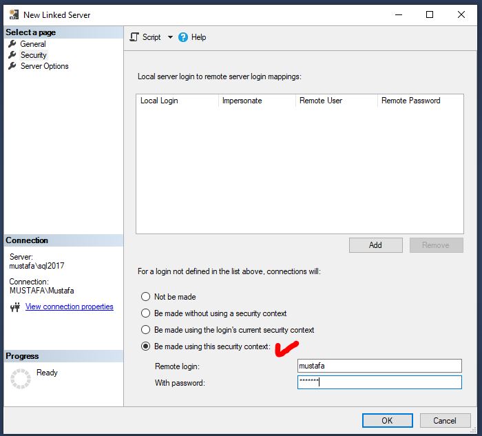 MSSQL Linked Server Kurulumu 2