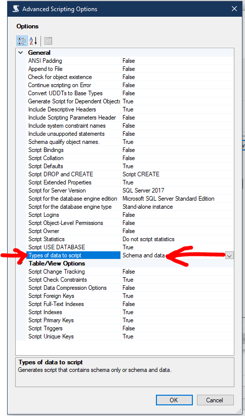 export data settings 6